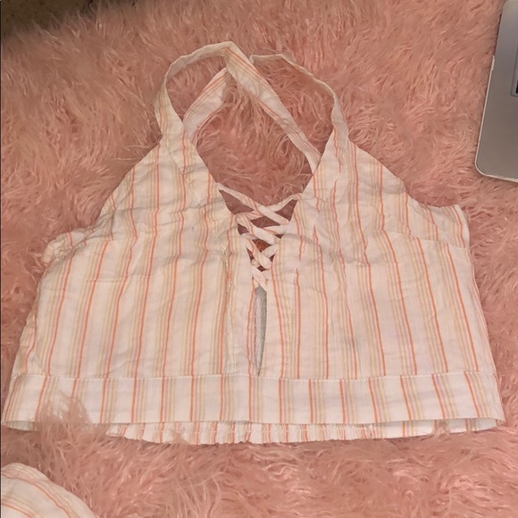 Two Piece Halter Top and Shorts - Picture 2 of 5